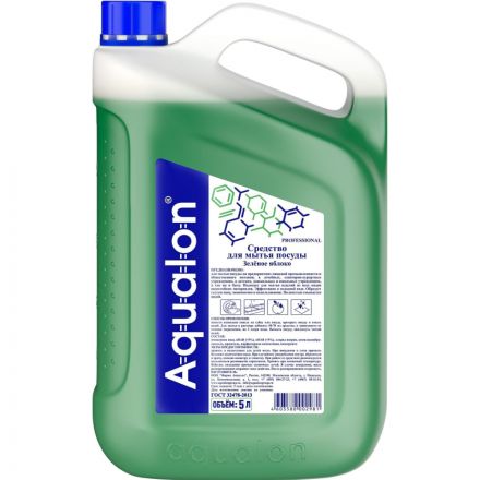 Средство для мытья посуды Aqualon Зеленое яблоко 5 л
