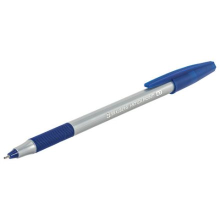 Ручки шариковые с грипом BRAUBERG "i-STICK POINT", НАБОР 10+2 ШТ., СИНИЕ, линия письма 0,35 мм, блистер,144025