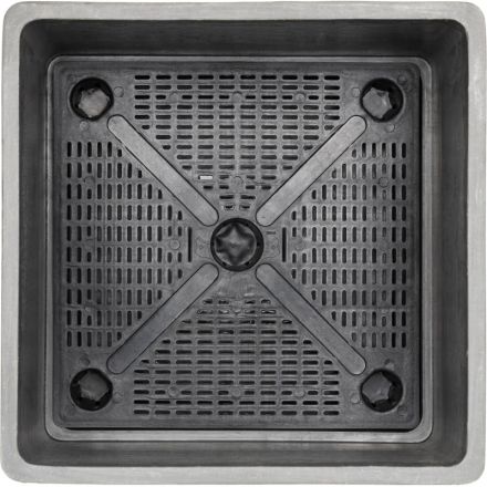 Горшок для растений Квадратный,57л,ДРЕВЕСНЫЙ УГОЛЬ(СЕРЫЙ),H-16UF40ду