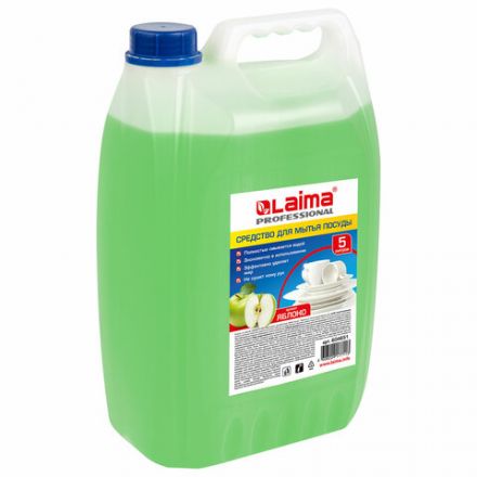 Средство для мытья посуды 5 л, LAIMA PROFESSIONAL, концентрат, "Яблоко", 604651 Средство для мытья посуды 5 л, LAIMA PROFESSIONAL, концентрат, "Яблоко", 604651