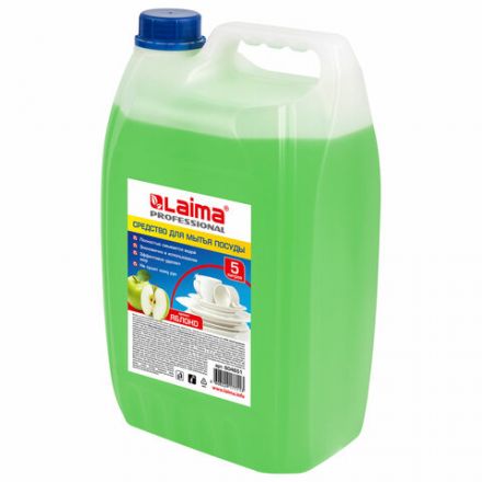Средство для мытья посуды 5 л, LAIMA PROFESSIONAL, концентрат, "Яблоко", 604651 Средство для мытья посуды 5 л, LAIMA PROFESSIONAL, концентрат, "Яблоко", 604651
