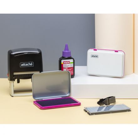 Подушка штемпельная настольная Attache фиолет 68х101 см металл Подушка штемпельная настольная Attache фиолет 68х101 см металл