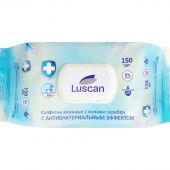 Салфетки влажные Luscan антибактериальные с крышкой 150шт/уп Салфетки влажные Luscan антибактериальные с крышкой 150шт/уп