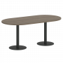 Home Office Стол овальный VR.SP-5-180.1 Вяз/Антрацит металл 1800*900*750