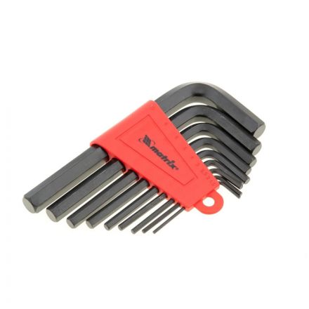 Набор ключей имбусовых HEX 9 шт (1,5-10 мм) CrV короткие Matrix 11226