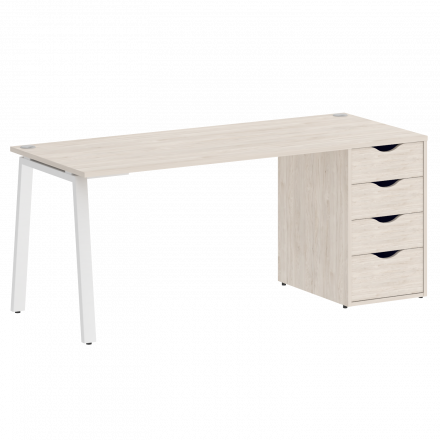 Home Office Стол письменный VR.SP-3-178.4.A Денвер светлый/Белый металл 1780*720*750