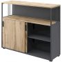 Шкаф-купе Комус Мебель К-Loft 241Н042 1370х420х1116 дуб натур/графит