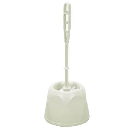 Ершик для унитаза с подставкой стандартной, "Блеск", цвет мраморный/белый ротанг, IDEA, М 5010