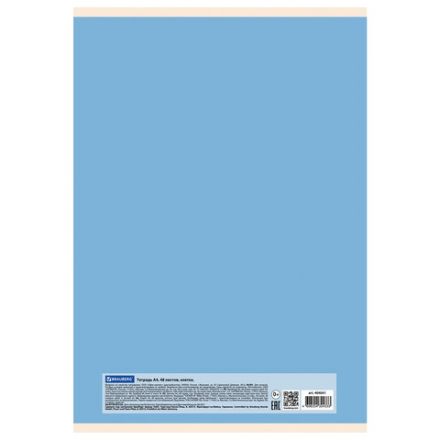 Тетрадь А4, 48 л., BRAUBERG, скоба, клетка, обложка картон, "PASTEL", 404041 Тетрадь А4, 48 л., BRAUBERG, скоба, клетка, обложка картон, "PASTEL", 404041