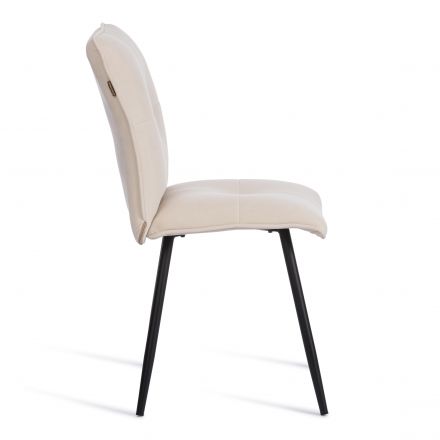 Стул обеденный Sweet флок , молочный/черный, 4, 46х55х88 Стул обеденный Sweet флок , молочный/черный, 4, 46х55х88