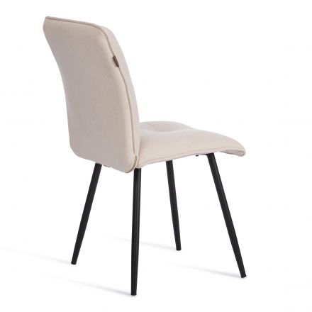 Стул обеденный Sweet флок , молочный/черный, 4, 46х55х88 Стул обеденный Sweet флок , молочный/черный, 4, 46х55х88