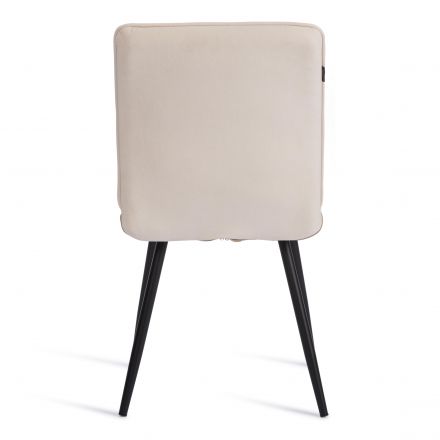 Стул обеденный Sweet флок , молочный/черный, 4, 46х55х88 Стул обеденный Sweet флок , молочный/черный, 4, 46х55х88