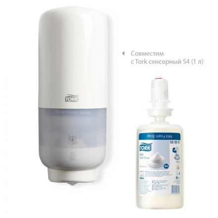 Картридж с жидким мылом Tork S4 520501 мыло-пена 1 л (для дозатора арт. 330685)
