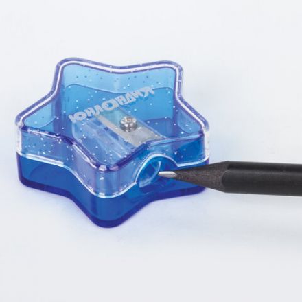 Точилка ЮНЛАНДИЯ "Звездочка", с контейнером, пластиковая, корпус ассорти, 228453 Точилка ЮНЛАНДИЯ "Звездочка", с контейнером, пластиковая, корпус ассорти, 228453