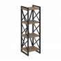 Loft Стеллаж на регулируемых опорах-4 полки VR.L-MST.O-4.4 Дуб аризона/Чёрный металл 400*400*1280