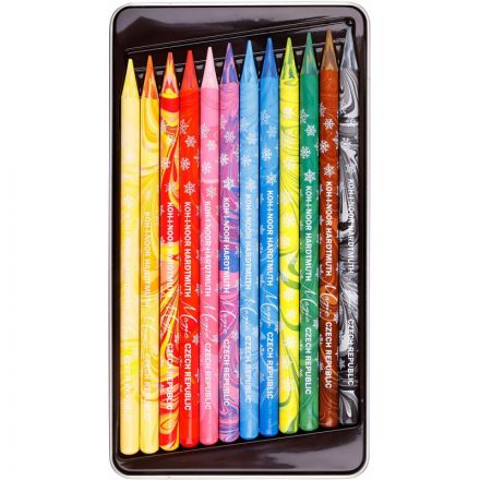 Карандаши цветные цельнографитные PROGRESSO MAGIC 8772, 12шт, мет.кор Карандаши цветные цельнографитные PROGRESSO MAGIC 8772, 12шт, мет.кор