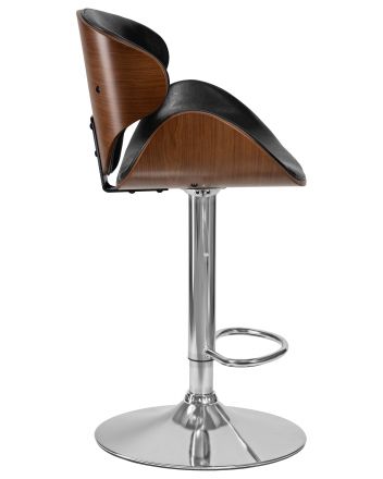 Набор 2 шт Стул барный DOBRIN KARTER, коричневое дерево, чёрный Набор 2 шт Стул барный DOBRIN KARTER, коричневое дерево, чёрный