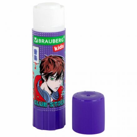 Клей-карандаш "Anime" 15 г, BRAUBERG KIDS, ассорти, 272472 Клей-карандаш "Anime" 15 г, BRAUBERG KIDS, ассорти, 272472