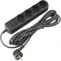 Удлинитель Power Cube 3м, 4р, без выкл., 16А черн. (PC-2B-3M)