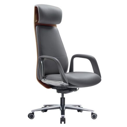 Кресло HAWASAN (ХАВАСАН) PREMIUM EX-820, синхромеханизм, слайдер, экокожа, графит/коричневое, 533238