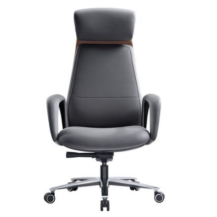 Кресло HAWASAN (ХАВАСАН) PREMIUM EX-820, синхромеханизм, слайдер, экокожа, графит/коричневое, 533238