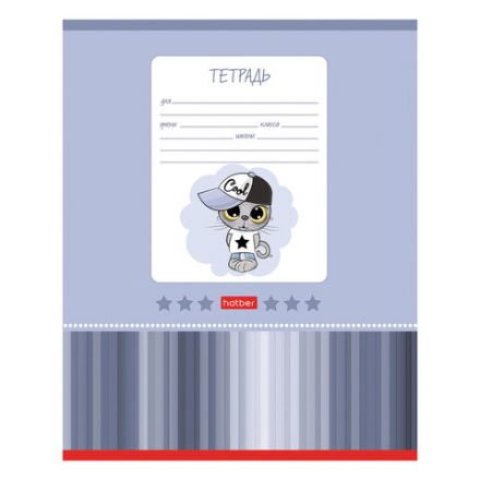Тетрадь 12 л., HATBER, косая линия, обложка картон, "Мультяшки" (микс в спайке), 057242, 12Т5В6