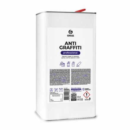 Антискотч для удаления этикеток, жвачки, маркера, граффити, клея, 5 л, GRASS ANTIGRAFFITI PROF, 140101 Антискотч для удаления этикеток, жвачки, маркера, граффити, клея, 5 л, GRASS ANTIGRAFFITI PROF, 140101