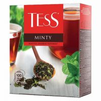 Чай TESS (Тесс) "Minty", черный с мятой, 100 пакетиков по 1,5 г, 1663-09