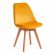 Стул Tetchair TULIP SOFT (mod. 74), вельвет/дерево , 54 х 47 х 83 см , желтый (HLR 41)/натуральный