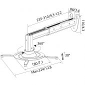 Кронштейн для проекторов Cactus CS-VM-PR05B-BK потолоч-настен.,10 кг, черн Кронштейн для проекторов Cactus CS-VM-PR05B-BK потолоч-настен.,10 кг, черн