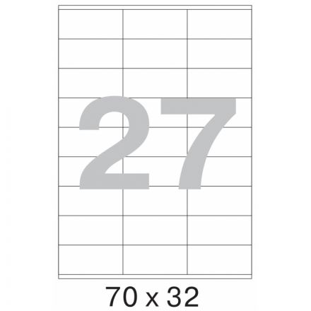 Этикетки самоклеящиеся ProMega label basic 70x32 мм A4 27 штук на листе белые (100 листов в упаковке)
