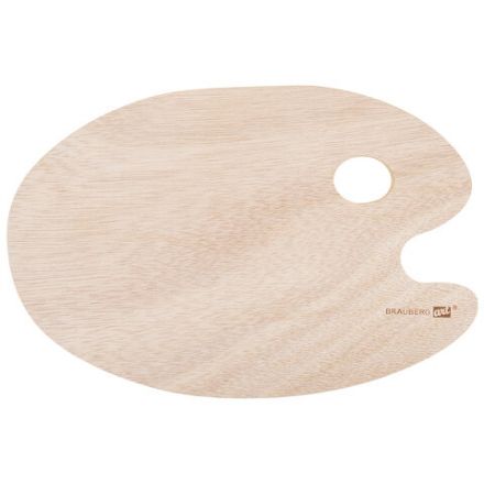 Палитра художественная деревянная овальная 20х30 см, BRAUBERG ART CLASSIC, 192232 Палитра художественная деревянная овальная 20х30 см, BRAUBERG ART CLASSIC, 192232