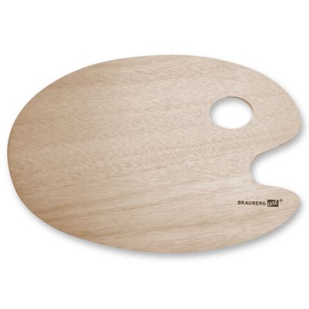 Палитра художественная деревянная овальная 20х30 см, BRAUBERG ART CLASSIC, 192232 Палитра художественная деревянная овальная 20х30 см, BRAUBERG ART CLASSIC, 192232