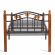 Кровать AT-126, дерево гевея/металл, 90*200 см (Single bed), красный дуб/черный