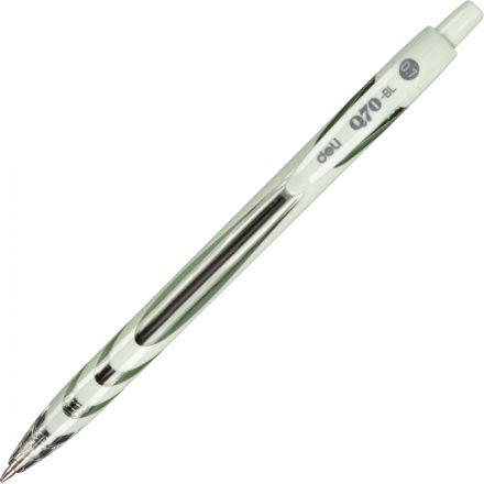 Ручка шариковая автомат. Deli  шарик0,7мм,нескольз,син, в асс EQ70-BL