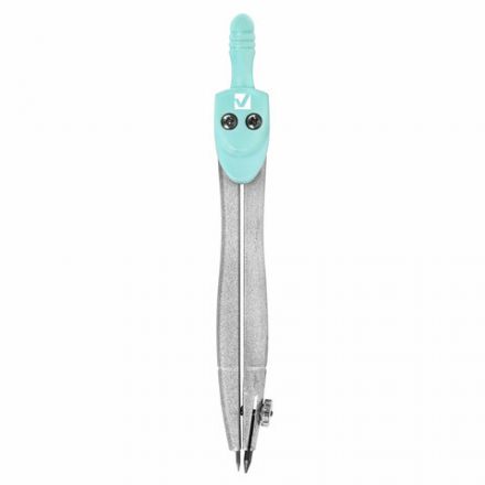 Готовальня BRAUBERG SCHOOL KIT, 8 предметов, циркуль 115 мм, чертежные принадлежности, мятный цвет, 210705