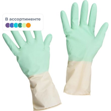 Перчатки хозяйственные Libry BICOLOR арт. KHBIC2BY/ BICOL02WG р.M