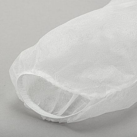 Халат одноразовый белый на кнопках КОМПЛЕКТ 10 шт., XXL, 56-58 размер, 110 см, рукав на резинке, 25 г/м2, СНАБЛАЙН