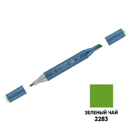 Маркер двусторонний для скетчинга Гамма "Студия", зеленый чай, корпус трехгранный, пулевид./клиновид. наконечники Маркер двусторонний для скетчинга Гамма "Студия", зеленый чай, корпус трехгранный, пулевид./клиновид. наконечники