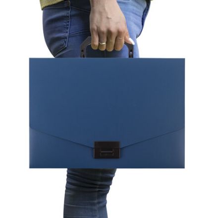 Портфель пластиковый STAFF А4 (320х225х36 мм), без отделений, синий, 229240 Портфель пластиковый STAFF А4 (320х225х36 мм), без отделений, синий, 229240