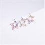 Скрепки фигурные 25мм, MESHU "Stars", 6шт., пакет с европодвесом