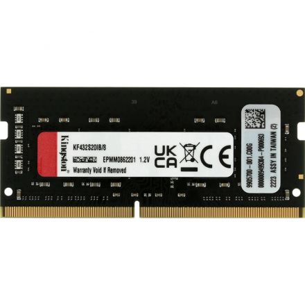 Модуль памяти Kingston 8GB 3200MHz DDR4 CL20 SODIMM FURY KF432S20IB/8 Модуль памяти Kingston 8GB 3200MHz DDR4 CL20 SODIMM FURY KF432S20IB/8
