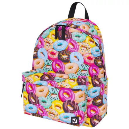 Рюкзак BRAUBERG СИТИ-ФОРМАТ универсальный, "Donuts", разноцветный, 41х32х14 см, 228862 Рюкзак BRAUBERG СИТИ-ФОРМАТ универсальный, "Donuts", разноцветный, 41х32х14 см, 228862