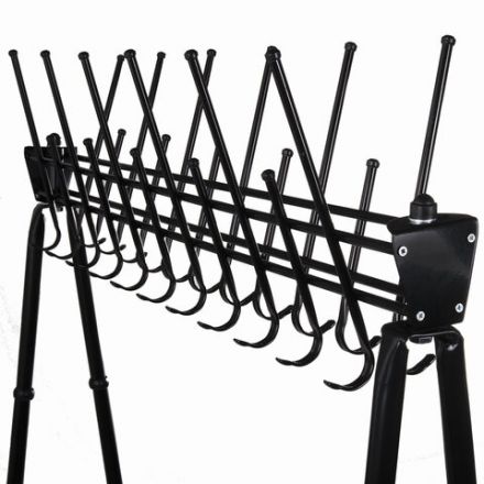 Вешалка напольная "Алла", 1,82 м, 22 крючка, металл, черная Вешалка напольная "Алла", 1,82 м, 22 крючка, металл, черная