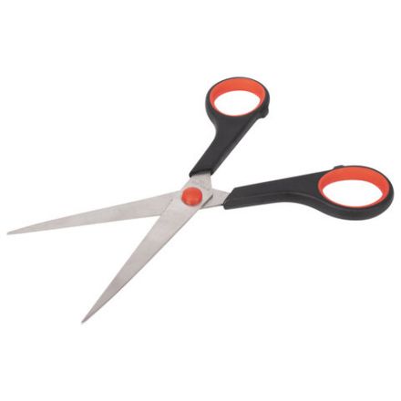 Ножницы STAFF EVERYDAY, 170 мм, бюджет, резиновые вставки, черно-красные, ПВХ чехол, 237498 Ножницы STAFF EVERYDAY, 170 мм, бюджет, резиновые вставки, черно-красные, ПВХ чехол, 237498