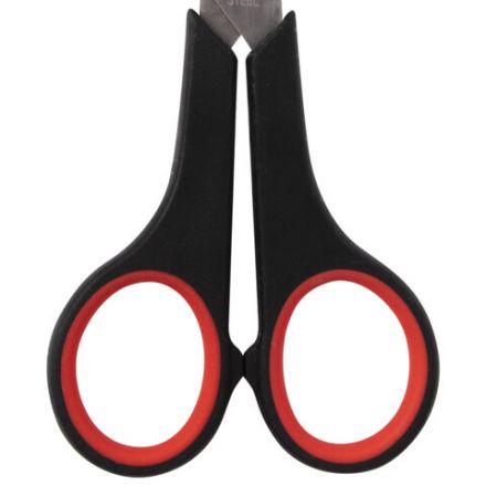 Ножницы STAFF EVERYDAY, 170 мм, бюджет, резиновые вставки, черно-красные, ПВХ чехол, 237498 Ножницы STAFF EVERYDAY, 170 мм, бюджет, резиновые вставки, черно-красные, ПВХ чехол, 237498