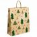 Пакет подарочный КОМПЛЕКТ 10 штук новогодний 26x13x32см, "Kraft Xmas Tree", ЗОЛОТАЯ СКАЗКА, 591959