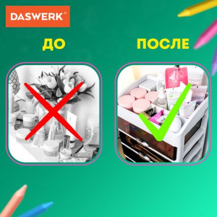 Органайзер для хранения косметики, канцтоваров, мелочей ТРЕХУРОВНЕВЫЙ 31,5x27,7x21 см, DASWERK (ДАСВЕРК), 608474 Органайзер для хранения косметики, канцтоваров, мелочей ТРЕХУРОВНЕВЫЙ 31,5x27,7x21 см, DASWERK (ДАСВЕРК), 608474
