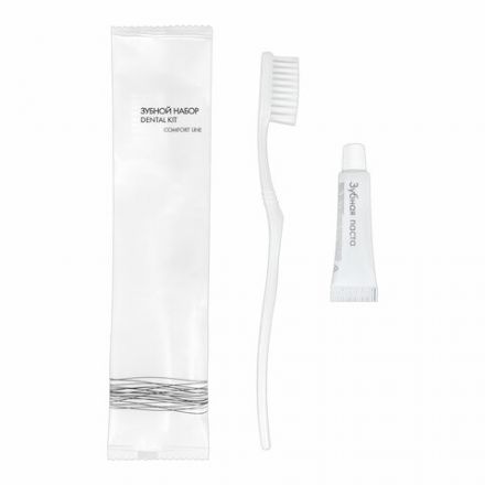 Зубной набор КОМПЛЕКТ 300 шт., COMFORT LINE (зубная щётка + зубная паста 5 г), саше, флоупак, 00-00027996