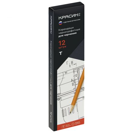 Карандаш ч/г Красин «Для черчения» Т (Н), шестигр., заточен. Карандаш ч/г Красин «Для черчения» Т (Н), шестигр., заточен.